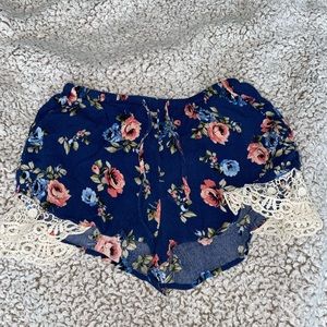 tropical flowy shorts